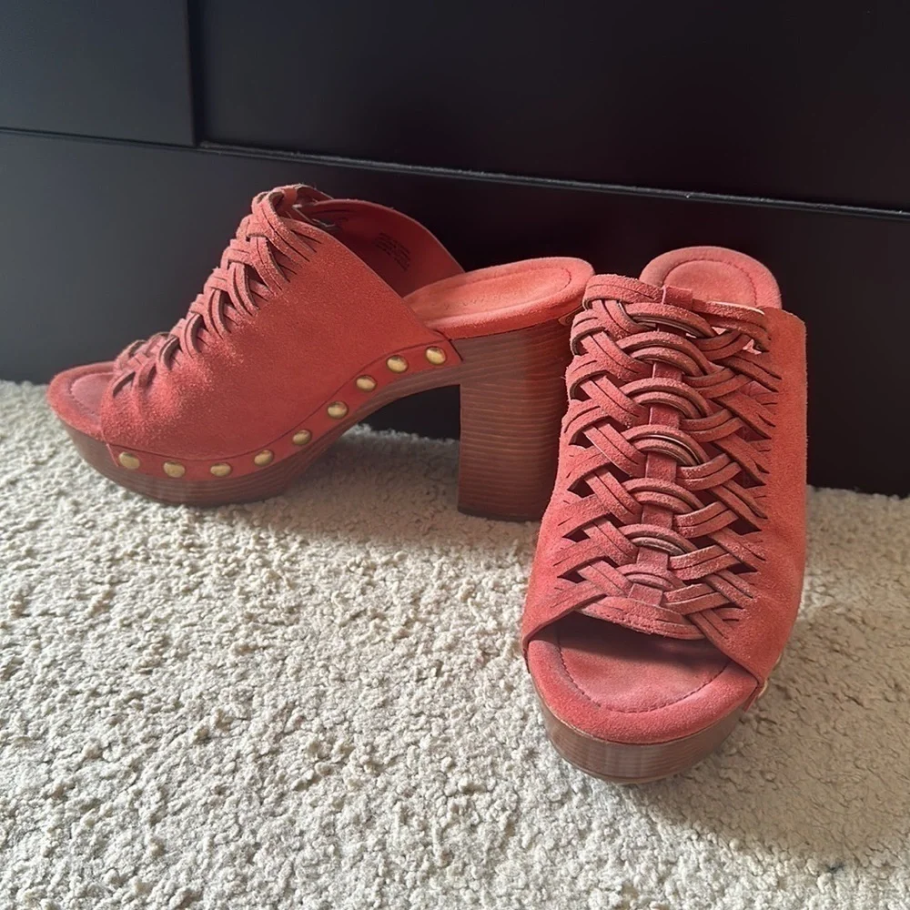 Michael Kors Westly Suede Mules - Cinnamon - Size 9.5